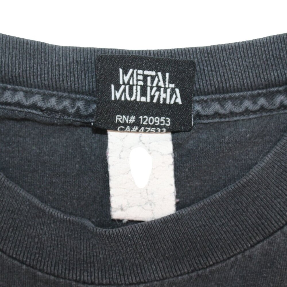 Metal Mullisha RockStar Collab Distressed Graphic Black T-Shirt Rock Gothic - Picture 11 of 13